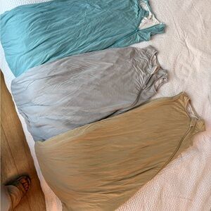 Kyte BABY Kids Pajamas Sleep Sacks - Teal, Gray, Tan